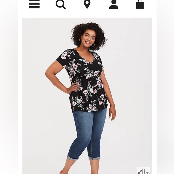 ❌SOLD❌Torrid Babydoll Top - SUPER SOFT - Picture 4 of 9